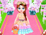 Rito de cerimônia de casamento pueril Taylor Menina flor